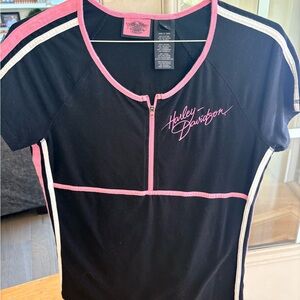 Harley-Davidson Black Top with Pink Trim